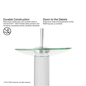 VIGO Waterfall 11.5 inch H Single Hole Single Handle Bathroom Faucet in Chrome - Vessel Sink Faucet VG03002CH