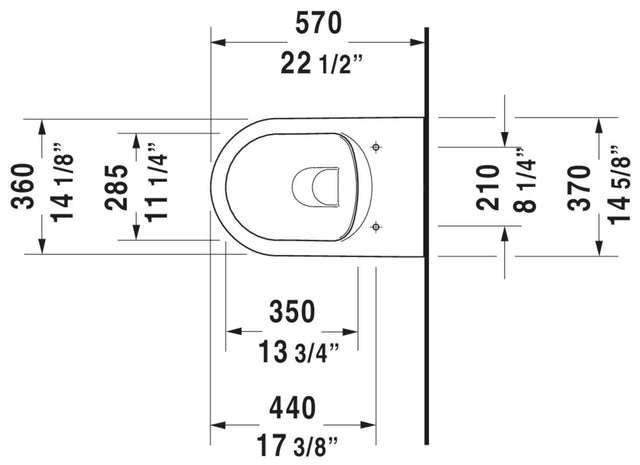 Duravit 2529090092 ME Starck Wall-Mounted Toilet