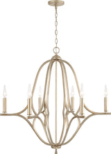 Capital Lighting 450061BS Claire 6 Light Chandelier Brushed Champagne