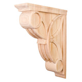 Hardware Resources COR6-3ALD 3" W x 11-5/16" D x 14" H Alder Celtic Weave Art Deco Corbel