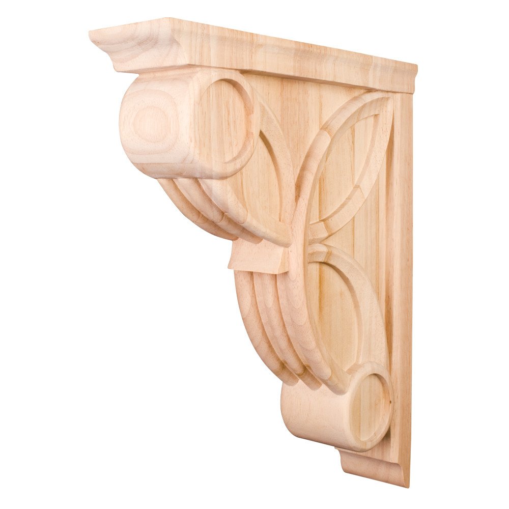 Hardware Resources COR6-3MP 3" W x 11-5/16" D x 14" H Maple Celtic Weave Art Deco Corbel