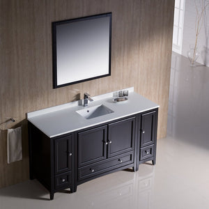 Fresca FVN20-123612ES Fresca Oxford 60" Espresso Traditional Bathroom Vanity