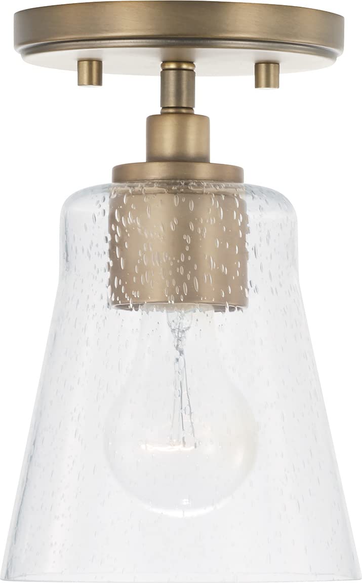 Capital Lighting 346911AD-533 Baker 1 Light Pendant Aged Brass
