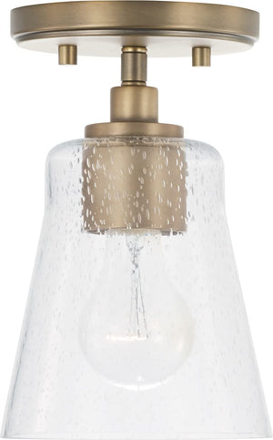 Capital Lighting 346911AD-533 Baker 1 Light Pendant Aged Brass