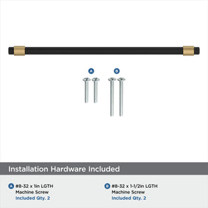 Amerock Cabinet Pull Matte Black/Champagne Bronze 8-13/16 inch (224 mm) Center-to-Center Mergence 1 Pack Drawer Pull Cabinet Handle Cabinet Hardware