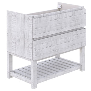 Fresca FCB31-3636RWH-FS Fresca Formosa 70" Floor Standing Open Bottom Double Sink Modern Bathroom Cabinet in Rustic White