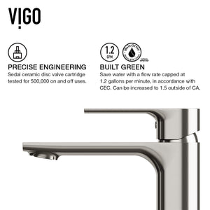 VIGO Norfolk 10.75 inch H Single Hole Single Handle Bathroom Faucet in Brushed Nickel - Vessel Sink Faucet VG03027BN_New