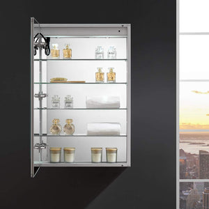 Fresca FMC022436-L Fresca Spazio 24" Wide x 36" Tall Bathroom Medicine Cabinet w/ LED Lighting & Defogger