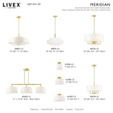 Livex Lighting 41094-12 Meridian Collection 1 Light Semi Flush, Off-White