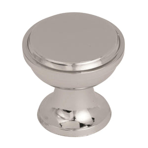 Amerock Cabinet Knob Polished Nickel 1-3/16 inch (30 mm) Diameter Westerly 1 Pack Drawer Knob Cabinet Hardware