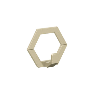 Amerock HBX37015BBZ Prismo Single Prong Decorative Wall Hook Golden Champagne Hook for Coats, Hats, Backpacks, Bags Hooks for Bathroom, Bedroom, Closet, Entryway, Laundry Room, Office