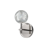 Alora WV321201PN MARNI LED 1 LIGHT WALL VANITY POLISHED NICKEL 5W 120VAC WITH LED DRIVER 3000K 90CRI