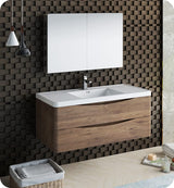 Fresca FCB9048RW Fresca Tuscany 48" Rosewood Wall Hung Modern Bathroom Cabinet