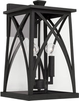 Capital Lighting 946531BK Marshall 3 Light Outdoor Wall Lantern Black