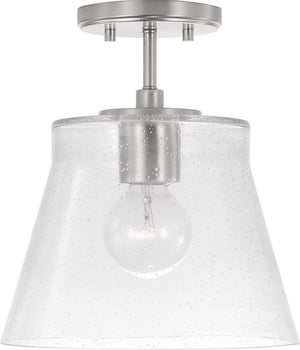 Capital Lighting 346912BN Baker 1 Light Pendant Brushed Nickel
