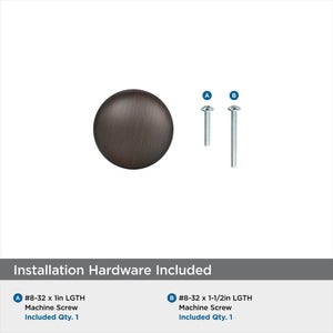 Amerock, Oil Rubbed Bronze 1-1/4 inch (32 mm) Diameter Edona 1 Pack Drawer Knob Cabinet Hardware
