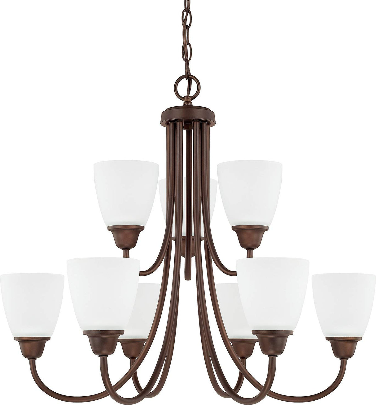 Capital Lighting 415191BZ-337 Trenton 9 Light Chandelier Bronze