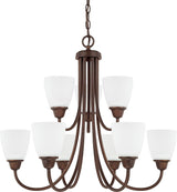 Capital Lighting 415191BZ-337 Trenton 9 Light Chandelier Bronze