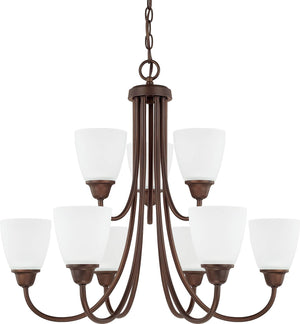 Capital Lighting 415191BZ-337 Trenton 9 Light Chandelier Bronze