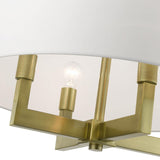 Livex Lighting 48786-01 Cresthaven 4 Light 24 inch Antique Brass Pendant Chandelier Ceiling Light