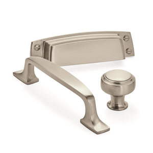 Amerock Cabinet Knob Satin Nickel 1-3/16 inch (30 mm) Diameter Highland Ridge 1 Pack Drawer Knob Cabinet Hardware