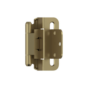 Amerock BPR7565BBZ Cabinet Hinge 3/8 in (10 mm) Inset Self Closing Partial Wrap Golden Champagne Kitchen Cabinet Door Hinge 1 Pair/2 Pack Functional Hardware