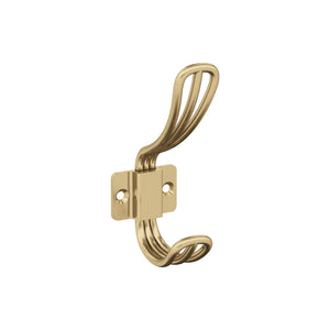 Amerock H37006CZ Vinland Double Prong Decorative Wall Hook Champagne Bronze Hook for Coats, Hats, Backpacks, Bags Hooks for Bathroom, Bedroom, Closet, Entryway, Laundry Room, Office