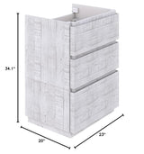 Fresca FCB3124RWH-FC Fresca Formosa 23" Floor Standing Modern Bathroom Cabinet in Rustic White