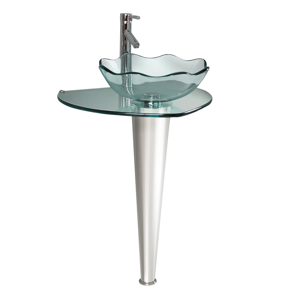 Fresca CMB1036-V Fresca Netto 24" Modern Glass Bathroom Pedestal