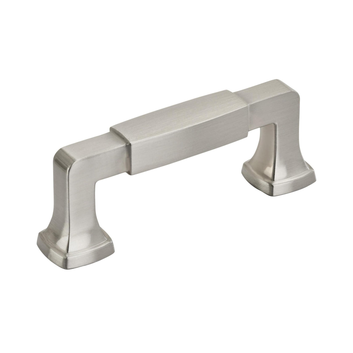 Amerock Cabinet Pull Satin Nickel 3 inch (76 mm) Center to Center Stature 1 Pack Drawer Pull Drawer Handle Cabinet Hardware