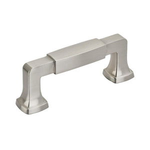 Amerock Cabinet Pull Satin Nickel 3 inch (76 mm) Center to Center Stature 1 Pack Drawer Pull Drawer Handle Cabinet Hardware
