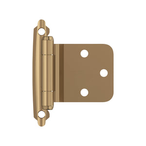 Amerock BPR7630CZ Reverse Bevel Face Frame Cabinet Hinge Variable Overlay Self Closing Face Mount Champagne Bronze Kitchen Cabinet Door Hinge 1 Pair/2 Pack Functional Hardware