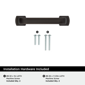 Amerock BP36897ORB Oil-Rubbed Bronze Cabinet Pull 3 inch (76mm) Center-to-Center Cabinet Hardware Surpass Furniture Hardware Drawer Pull