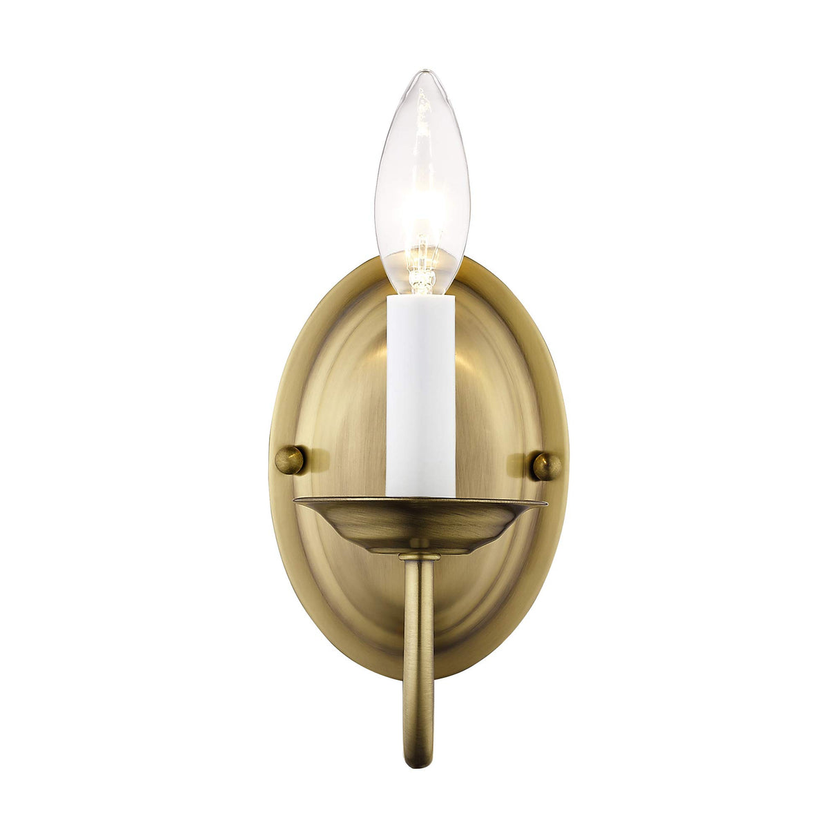 Livex Lighting 4151-01 Wall Sconce with No Shades, Antique Brass, 4.25"W x 7"H