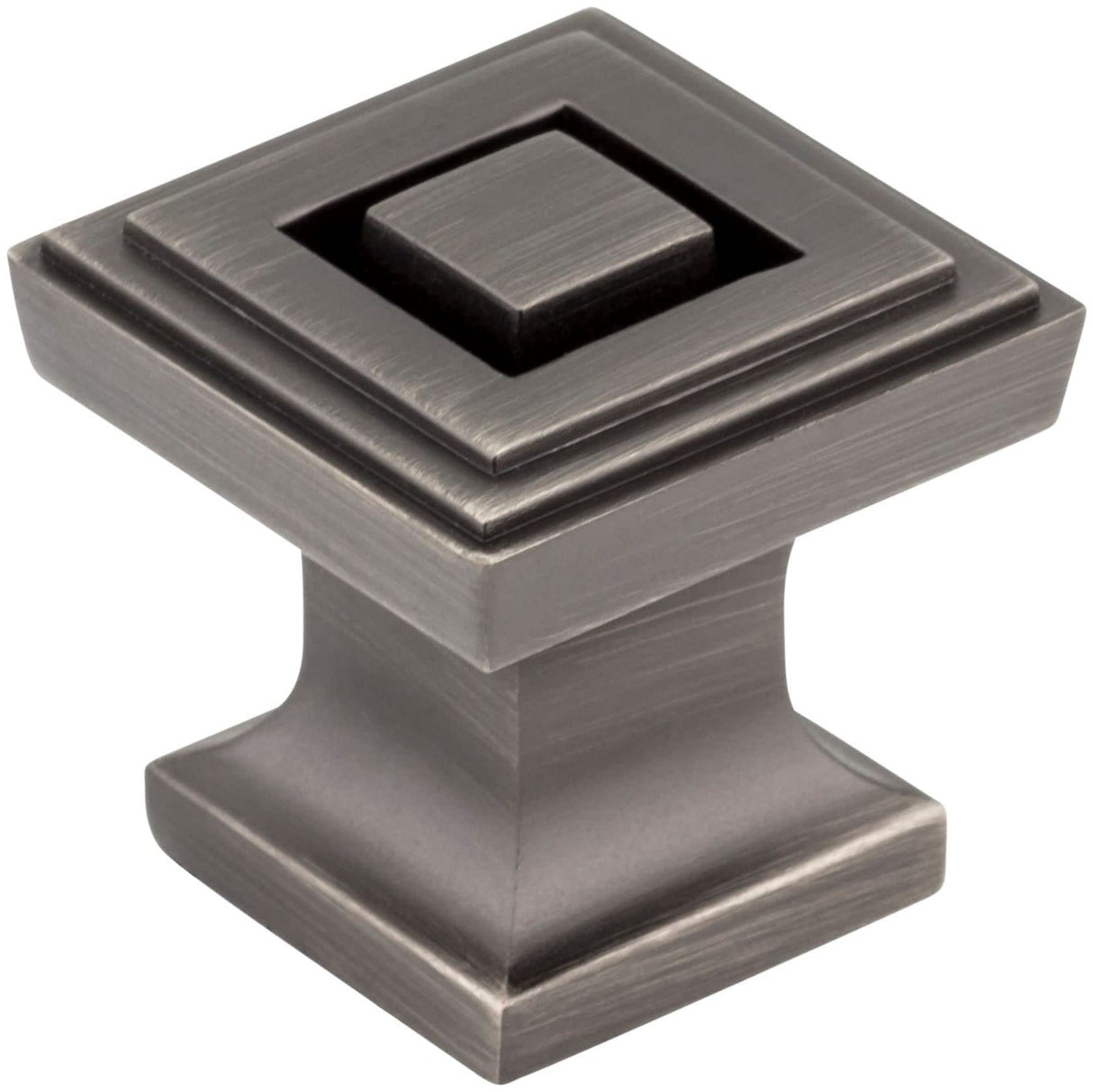 Jeffrey Alexander 585BNBDL 1" Overall Length Brushed Pewter Square Delmar Cabinet Knob