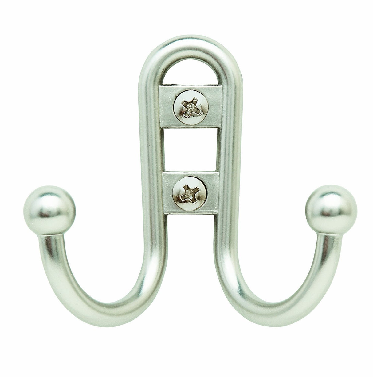 Amerock Double Prong Robe Hook Wall Mount Silver 1 Pack Robe Hook Towel Hook Entryway Hook Bathroom Hook