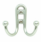 Amerock Double Prong Robe Hook Wall Mount Silver 1 Pack Robe Hook Towel Hook Entryway Hook Bathroom Hook