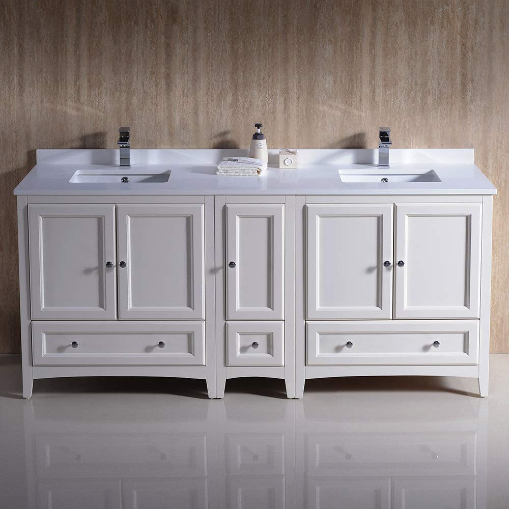 Fresca FCB20-301230AW-CWH-U Double Sink Cabinets with Sinks