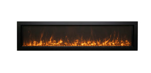 Amantii SYM-SLIM-50 Symmetry Xtraslim Smart Electric  -50" WiFi Enabled Fireplace, Featuring a  MultiFunction  Remote Control, Multi Speed Flame Motor