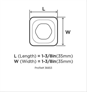 Amerock Cabinet Knob Clear/Satin Nickel 1-3/8 inch (35 mm) Length Glacio 1 Pack Drawer Knob Cabinet Hardware