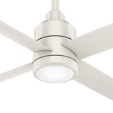 Hunter Fan Company, 76025, 96 inch Trak White Indoor / Outdoor Commercial Ceiling Fan with LED Light Kit and Wall Control