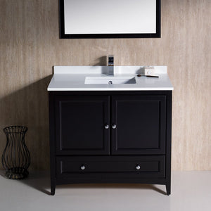 Fresca FVN2036ES Fresca Oxford 36" Espresso Traditional Bathroom Vanity