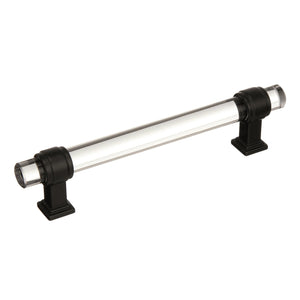 Amerock Cabinet Pull Clear/Black Bronze 5-1/16 inch (128 mm) Center to Center Glacio 1 Pack Drawer Pull Drawer Handle Cabinet Hardware