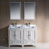 Fresca FVN20-2424GR Fresca Oxford 48" Gray Traditional Double Sink Bathroom Vanity