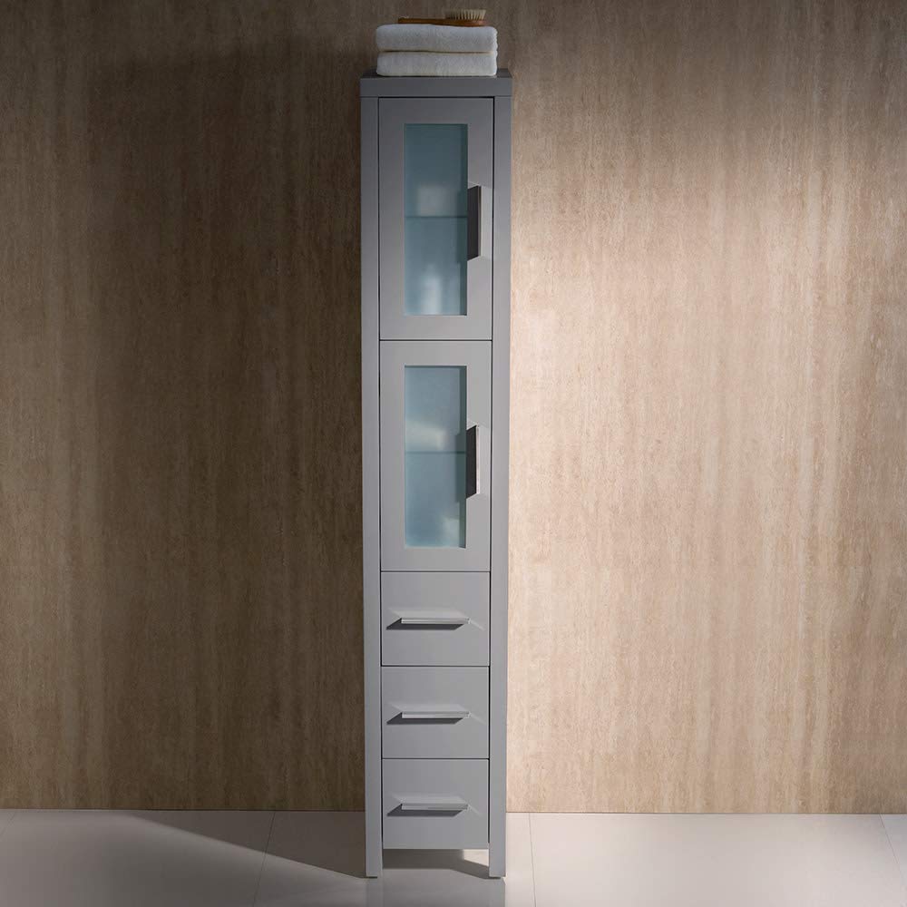 Fresca FST6260GR Fresca Torino Gray Tall Bathroom Linen Side Cabinet