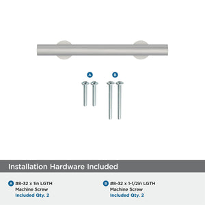 Amerock BP37390G10 Satin Nickel Cabinet Pull 3 in (76 mm) Center-to-Center Cabinet Handle Radius Drawer Pull Kitchen Cabinet Handle Furniture Hardware