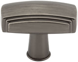 Jeffrey Alexander 519ABSB 1-9/16" Overall Length Antique Brushed Satin Brass Rectangle Delgado Cabinet Knob