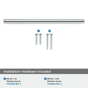 Amerock Cabinet Pull Polished Chrome 5-1/16 inch (128 mm) Center to Center Bar Pulls 1 Pack Drawer Pull Drawer Handle Cabinet Hardware