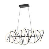 Kuzco CH96442-BK COLLIDE 44" CHANDELIER TEXTURED BLACK 120" WIRE 120V TRIAC/ELV LED 3000K 90CRI 100W