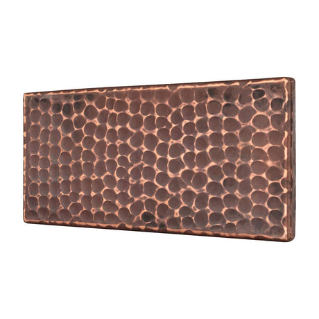 Premier Copper Products T36DBH 3-Inch x 6-Inch Hammered Copper Tile